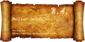 Moller Arián névjegykártya